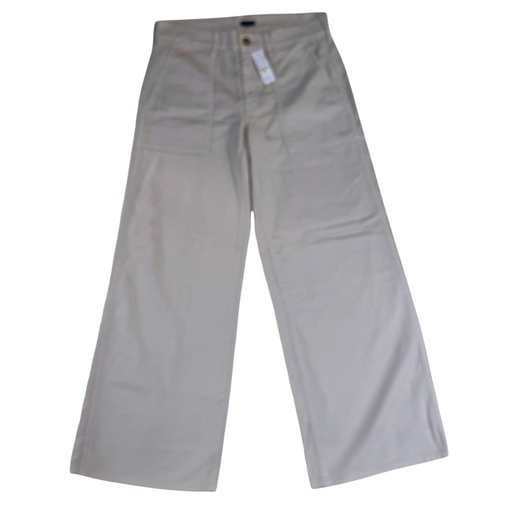 J. Crew Utility Wide-Leg Crop Pants Women's 26P Neutral Beige‎ High Rise Tan NWT
